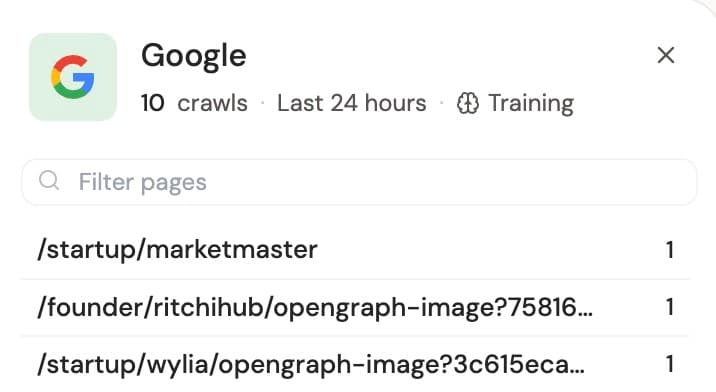 More Google training crawlers