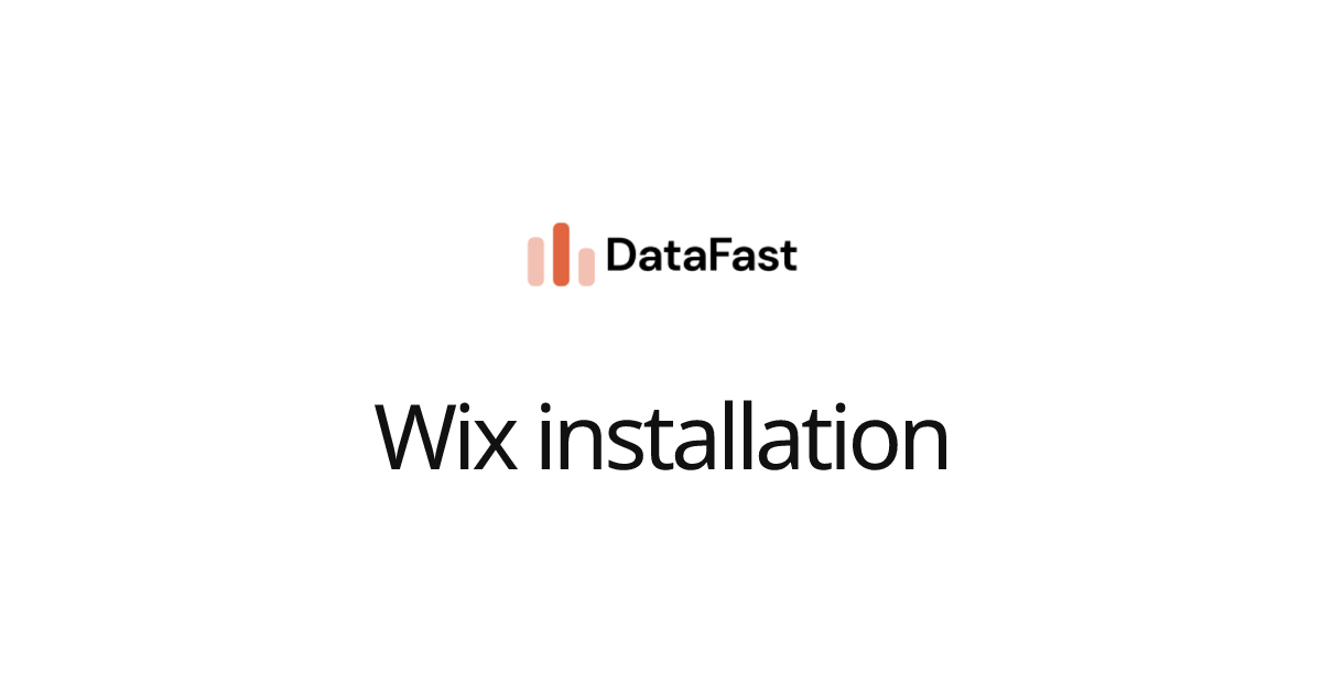 Wix installation | DataFast Documentation